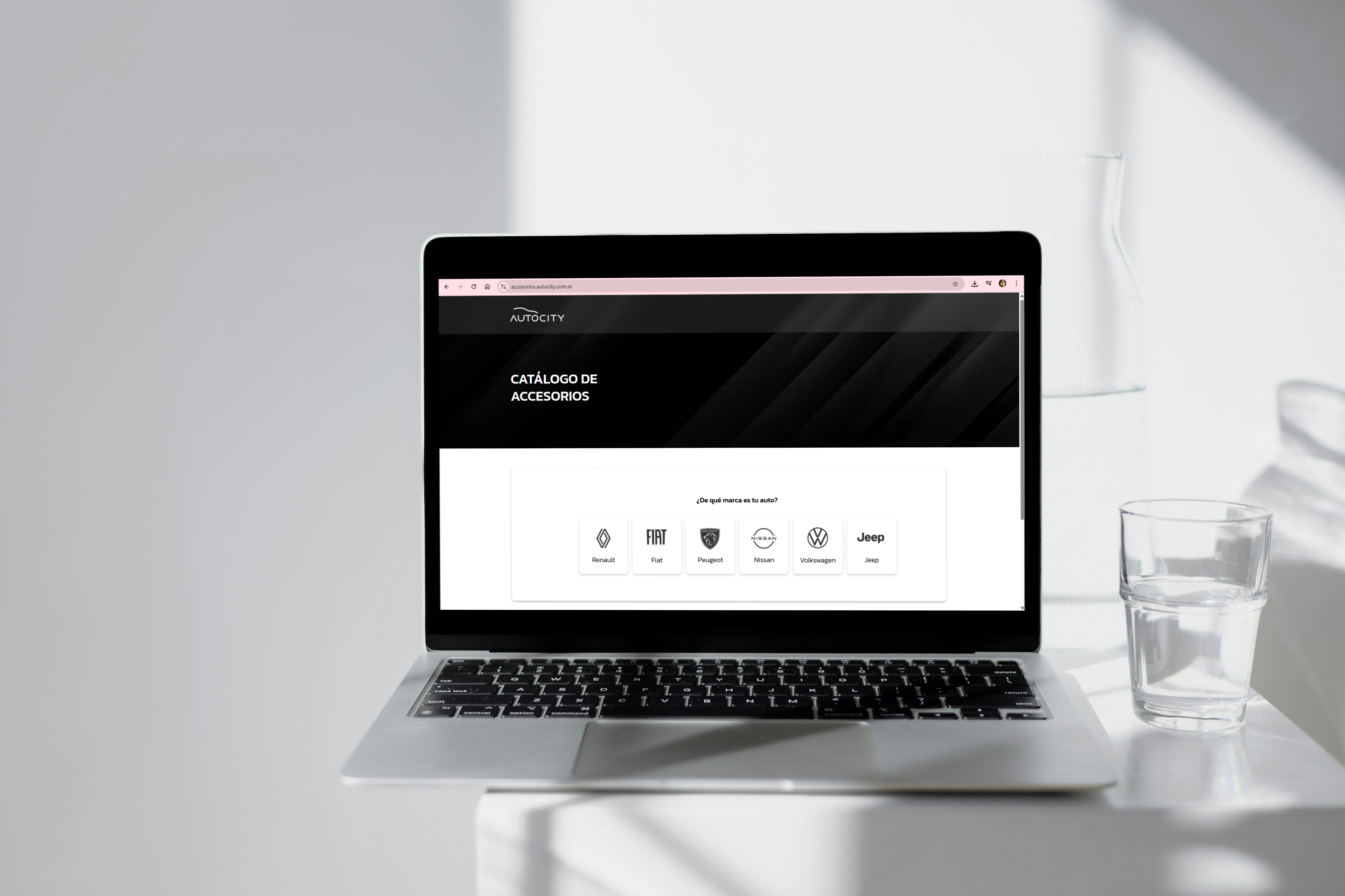 Sitio web Accesorios Autocity Mockup