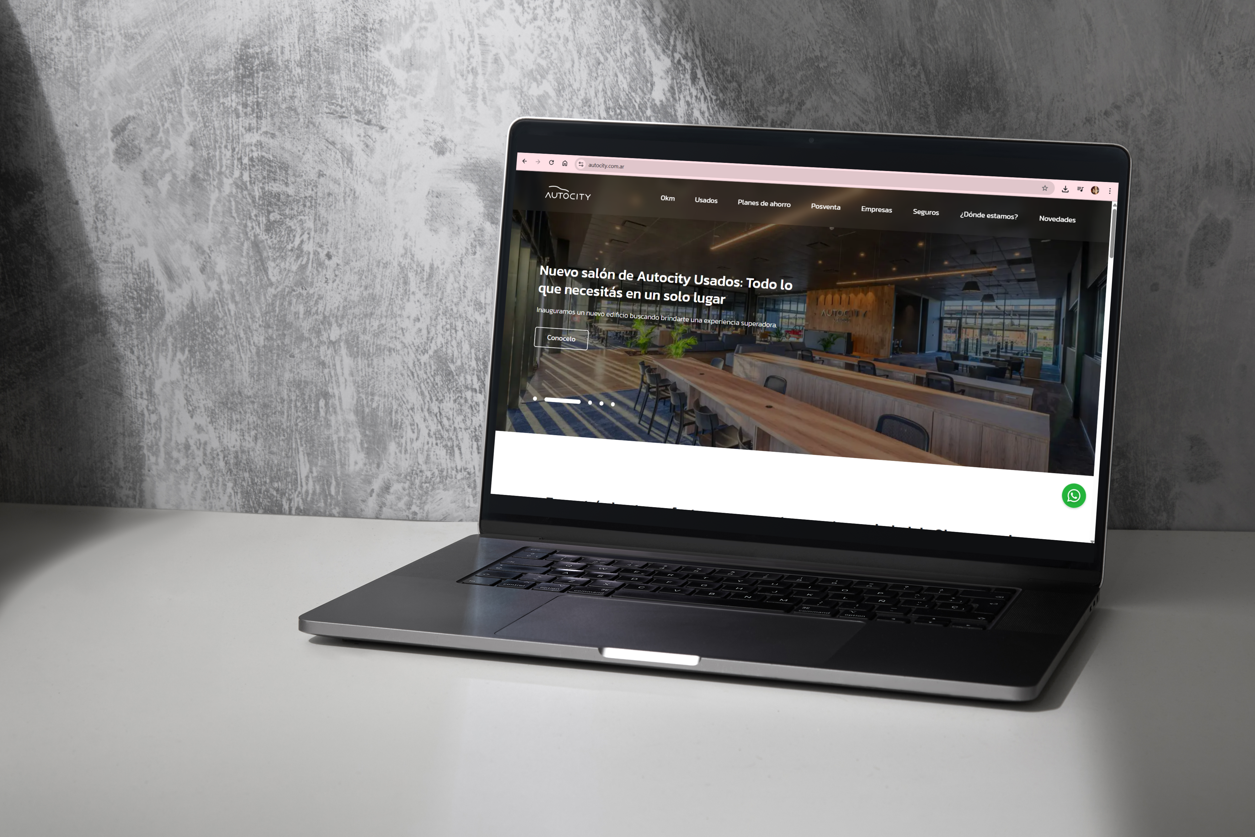Sitio web Autocity Mockup